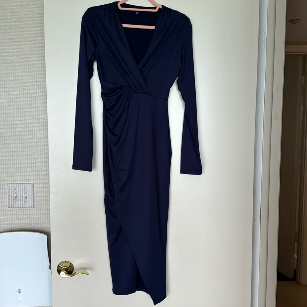 Never worn FN midi dress with opening at leg